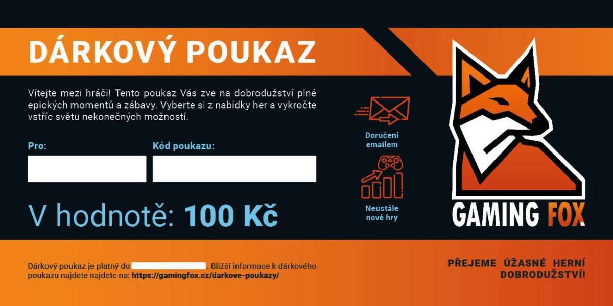 Dárkový poukaz 100 Kč - tmavý