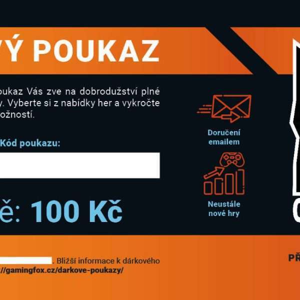 Dárkový poukaz 100 Kč - tmavý