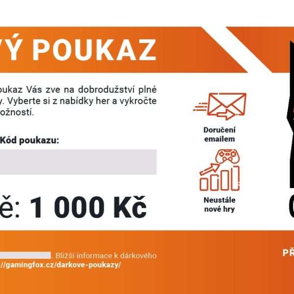Dárkový poukaz 1 000 Kč - světlý