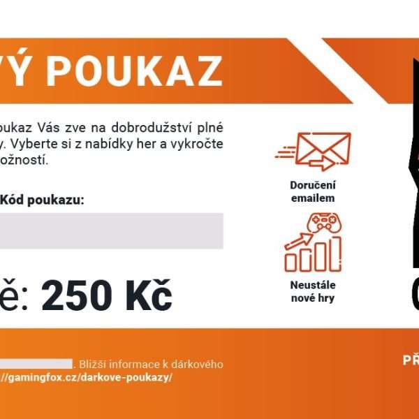 Dárkový poukaz 250 Kč - světlý