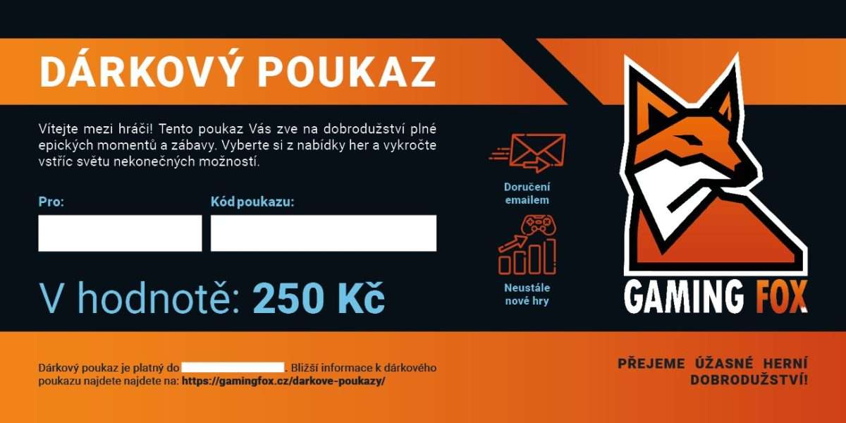 Dárkový poukaz 250 Kč - tmavý